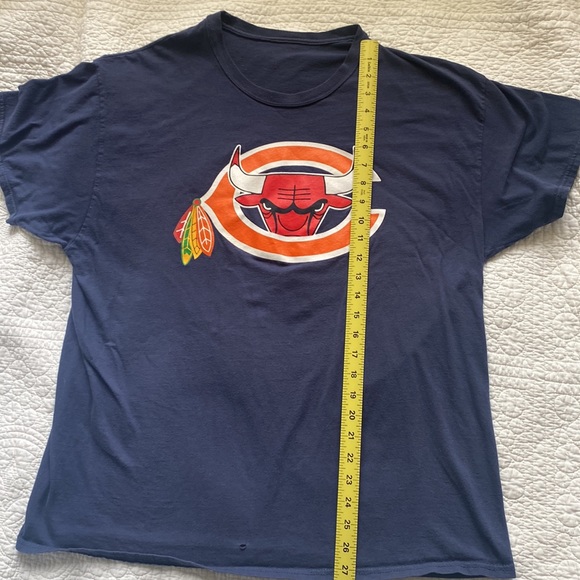 CHICAGO Sports Teams UNISEX Shirt BULLS 🏀BEARS 🏈BLACKHAWKS 🏒 NBA-NFL-NHL - Picture 7 of 8